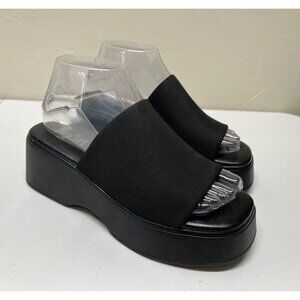 Hey Girl by Corkys Womens 7 Slinky Platform Slide Sandals Stretch Chunky Y2K 90s